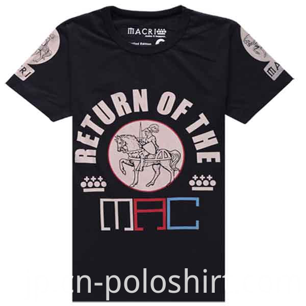 High Quality Custom Printing Black T Shirt Wholesale China Manufacturer